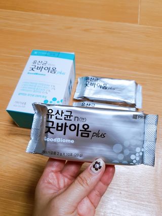 프리마인 유산균 국가지정연구소 선정, 살아있는 생유산균 200억 마리의 힘. 유산균n굿바이옴플러스 — 5점을 준 리뷰어가 2021년 12월 올린 사용 사진