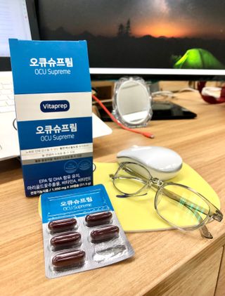 뉴트리션팩토리 비타프렙 오큐슈프림 루테인 오메가3 1050mg — 5점을 준 리뷰어가 2021년 7월 올린 사용 사진
