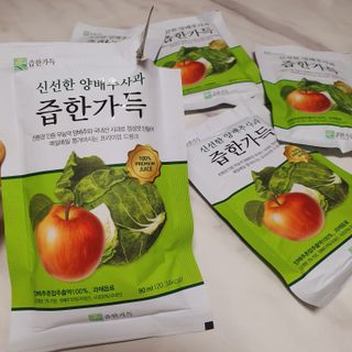 즙한가득 양배추사과즙/석류즙 30포, 선물박스 택1 — 5점을 준 리뷰어가 2022년 1월 올린 사용 사진
