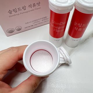 [슬림드랍 석류맛] 건기식 다이어트 보조제 겸 비타민 — 5점을 준 리뷰어가 2022년 1월 올린 사용 사진