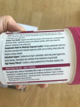 Swisse 스위스 고함량 크랜베리 25000mg 90정 — 5점을 준 리뷰어가 2021년 1월 올린 사용 사진