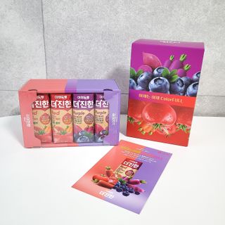 [롯데칠성] 야채듬뿍 더'진한 [롯데칠성] 야채는 이제 COLORFULL! 야채듬뿍  더 진한 레드 4개 +퍼플 4개 (총 8개) — 5점을 준 리뷰어가 2023년 6월 올린 사용 사진
