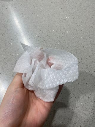 부직포나라 중금속유해물질ZERO 뜯어쓰는 주방 일회용수세미 60매 2매 — 5점을 준 리뷰어가 2022년 11월 올린 사용 사진
