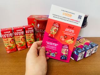 [롯데칠성] 야채듬뿍 더'진한 [롯데칠성] 야채는 이제 COLORFULL! 야채듬뿍  더 진한 레드 4개 +퍼플 4개 (총 8개) — 5점을 준 리뷰어가 2023년 6월 올린 사용 사진