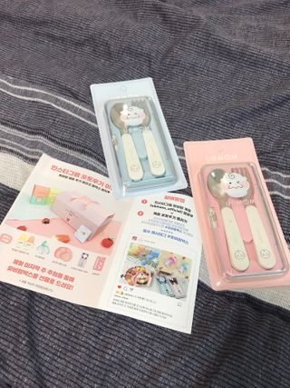 유비맘 스푼포크 케이스 세트 1+1 _컬러랜덤 발송 — 5점을 준 리뷰어가 2021년 2월 올린 사용 사진