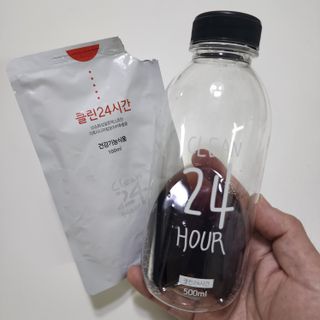 클린24시간 1BOX(5포) + 전용보틀(500ml) — 5점을 준 리뷰어가 2022년 8월 올린 사용 사진