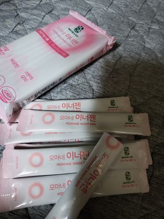 [모마네] 이너뷰티 히알루론산 비오틴 코큐텐 저분자피쉬콜라겐 - 3 g 30포 ★석류맛 — 5점을 준 리뷰어가 2021년 12월 올린 사용 사진