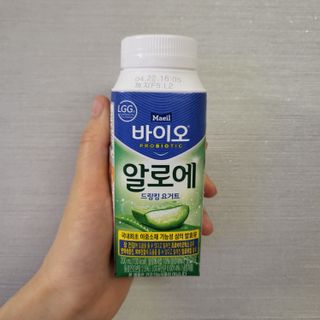 LIVE 매일바이오 알로에 드링킹 요거트 — 5점을 준 리뷰어가 2022년 4월 올린 사용 사진
