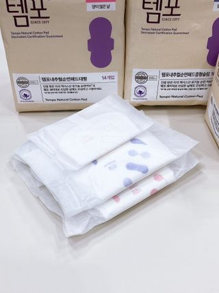 나우[템포] 템포 패드 내추럴 순면 생리대 SET(중형 슬림 + 대형 + 라이너) — 5점을 준 리뷰어가 2024년 4월 올린 사용 사진