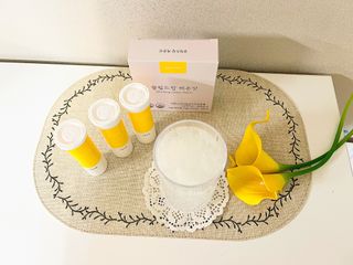 [슬림드랍 레몬맛] 건기식 다이어트 보조제 겸 비타민 — 5점을 준 리뷰어가 2022년 1월 올린 사용 사진