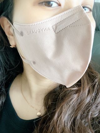 애니가드 셋업메베마스크 (대형 4컬러 + 중형 4컬러) — 5점을 준 리뷰어가 2022년 4월 올린 사용 사진