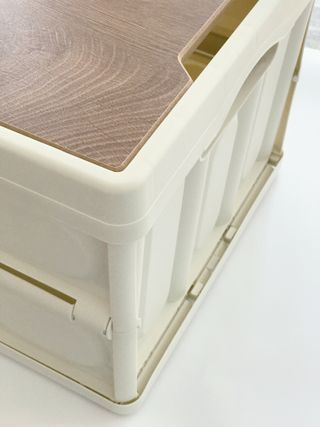 나무드 [nothing] 접이식 폴딩박스 수납 정리함 공간 리빙 박스 56L — 4점을 준 리뷰어가 2021년 11월 올린 사용 사진