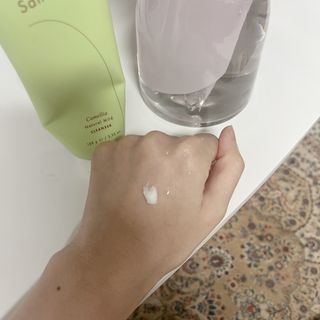 스킨큐어 산다화 울트라 젠틀 약산성 세안제 — 5점을 준 리뷰어가 2023년 3월 올린 사용 사진