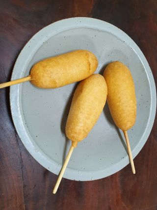오마뎅 한우핫도그 — 5점을 준 리뷰어가 2021년 5월 올린 사용 사진