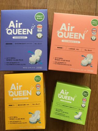 에어퀸 뉴브레스 유기농 생리대 4종 (팬티라이너 20P + 중형 10P + 대형 10P + 오버나이트 8P)_체험단 — 5점을 준 리뷰어가 2024년 5월 올린 사용 사진