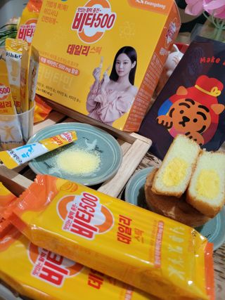 광동제약 [광동] 비타500데일리스틱 70포X2개 + 뚱랑이엽서 + 쇼핑백 증정 — 5점을 준 리뷰어가 2022년 1월 올린 사용 사진