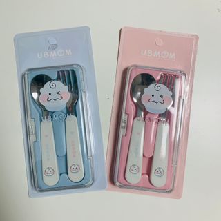 유비맘 스푼포크 케이스 세트 1+1 _컬러랜덤 발송 — 5점을 준 리뷰어가 2021년 1월 올린 사용 사진