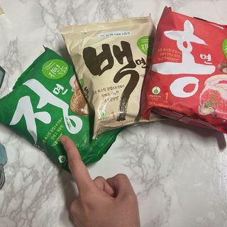 [풀무원] 자연은맛있다 정면, 백면, 홍면  세트 — 5점을 준 리뷰어가 2021년 4월 올린 사용 사진