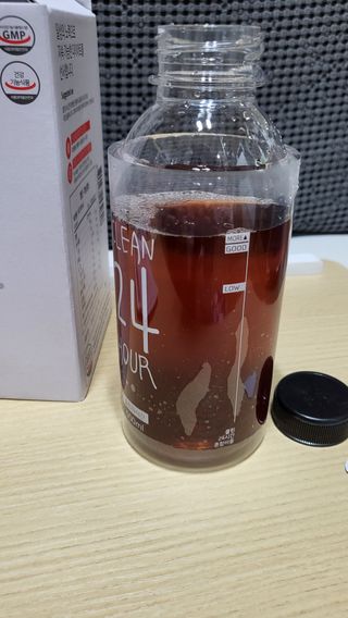 클린24시간 1BOX(5포) + 전용보틀(500ml) — 5점을 준 리뷰어가 2022년 10월 올린 사용 사진