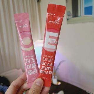 인디닥터 면역 생생 핑크 이뮨 젤리 + 타이탄 BCAA 프로틴 젤리스틱 — 5점을 준 리뷰어가 2022년 3월 올린 사용 사진