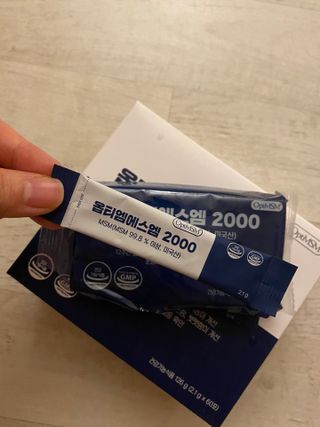바른비타민 옵티엠에스엠2000 1박스 60포 관절 연골 복합건강기능식품 — 5점을 준 리뷰어가 2021년 6월 올린 사용 사진
