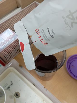 클린24시간 1BOX(5포) + 전용보틀(500ml) — 5점을 준 리뷰어가 2023년 6월 올린 사용 사진
