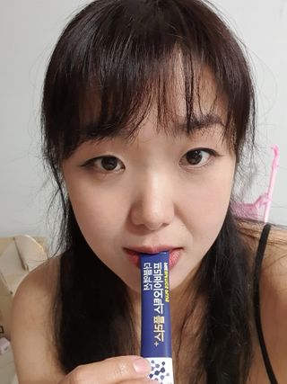메이준뉴트리 더블액션 프리바이오틱스 플러스+ — 5점을 준 리뷰어가 2021년 4월 올린 사용 사진