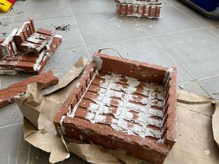 [신흥산업] 붙이는 벽돌 황토 파벽돌 230mm 45장,  욕실 인테리어 실내장식 셀프인테리어 — 5점을 준 리뷰어가 2023년 6월 올린 사용 사진