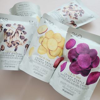 딜라이트 프로젝트 바삭한 원물칩 3종 고구마칩, 자색고구마칩, 느타리버섯칩 [총 6봉지] — 5점을 준 리뷰어가 2022년 3월 올린 사용 사진