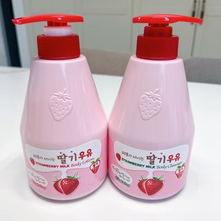 [과일나라] 피부가 마시는 딸기우유 바디클렌저&바디로션 — 5점을 준 리뷰어가 2022년 2월 올린 사용 사진