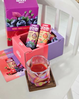 [롯데칠성] 야채듬뿍 더'진한 [롯데칠성] 야채는 이제 COLORFULL! 야채듬뿍  더 진한 레드 4개 +퍼플 4개 (총 8개) — 5점을 준 리뷰어가 2023년 6월 올린 사용 사진