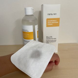 나나스킨 캐모마일아쿠아수딩토너 — 5점을 준 리뷰어가 2021년 8월 올린 사용 사진