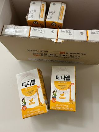 메디웰 페디아드링크 미니 바나나맛 — 5점을 준 리뷰어가 2022년 8월 올린 사용 사진