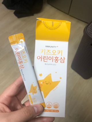 [이뮤니티플러스]우리아이 면역오키, 건강오키 _ 키즈오키 어린이홍삼 10포 1box — 5점을 준 리뷰어가 2022년 3월 올린 사용 사진