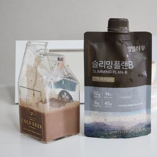 일일하우 슬리밍 플랜B 고소한 귀리맛, 진한 카카오맛 (체중조절식) — 5점을 준 리뷰어가 2023년 7월 올린 사용 사진