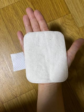 디어엘로디 오가닉 무표백 건티슈 — 4.5점을 준 리뷰어가 2022년 8월 올린 사용 사진