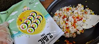 해풀잎 누구나 김밥*1ea [(혼합야채 35g *1ea,  김밥김 (5g, 5ea),  양념간장 (6g, 5ea), 참기름(5g, 2ea)] — 5점을 준 리뷰어가 2022년 7월 올린 사용 사진