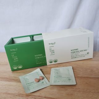 12월 15일 출시, 건강기능식품 브랜드 본리브 나 다운 시작 제품 3종 — 5점을 준 리뷰어가 2021년 2월 올린 사용 사진