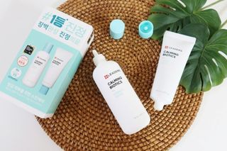 리더스코스메틱 리더스 카밍 바이오틱스 #1등 진정 기획세트 [에센스 워터150ml + 크림 마스크80ml] — 5점을 준 리뷰어가 2022년 8월 올린 사용 사진