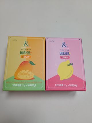 비타앤C 레몬맛, 망고맛 — 5점을 준 리뷰어가 2021년 7월 올린 사용 사진