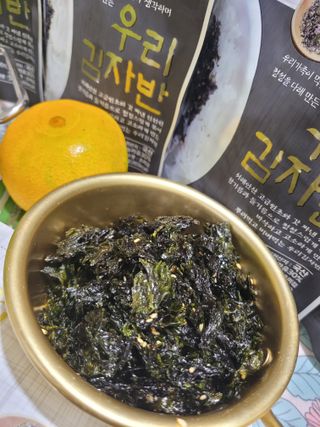 광천우리맛김 우리집밥도둑 맛있는광천김 우리김자반 50g 5봉 — 5점을 준 리뷰어가 2021년 10월 올린 사용 사진