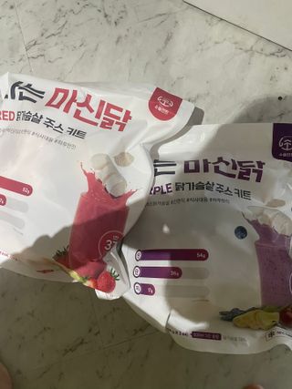 수플먼트 나는 마신닭!! 닭가슴살 주스키트, 먹기 힘들었던 닭가슴살 이제는 마시자 — 5점을 준 리뷰어가 2023년 2월 올린 사용 사진