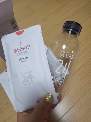 클린24시간 1BOX(5포) + 전용보틀(500ml) — 4.5점을 준 리뷰어가 2022년 7월 올린 사용 사진