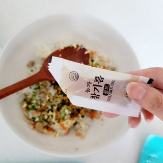 해풀잎 누구나 김밥*1ea [(혼합야채 35g *1ea,  김밥김 (5g, 5ea),  양념간장 (6g, 5ea), 참기름(5g, 2ea)] — 5점을 준 리뷰어가 2022년 5월 올린 사용 사진
