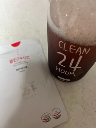 클린24시간 1BOX(5포) + 전용보틀(500ml) — 4.5점을 준 리뷰어가 2022년 8월 올린 사용 사진