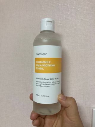 나나스킨 캐모마일아쿠아수딩토너 — 5점을 준 리뷰어가 2021년 4월 올린 사용 사진