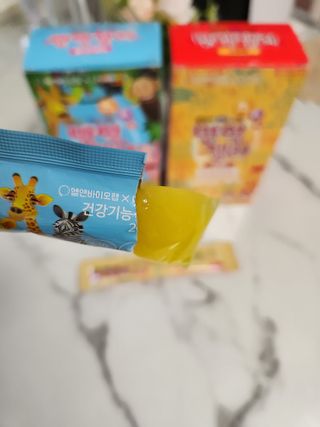 다나음 셀렌에 빠진 아연면역젤리 열대과일맛+사과맛 — 5점을 준 리뷰어가 2023년 4월 올린 사용 사진