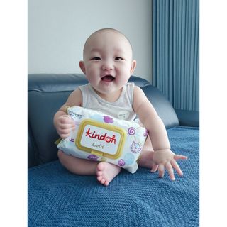 킨도 아기 물티슈 골드 일반형 — 5점을 준 리뷰어가 2021년 8월 올린 사용 사진