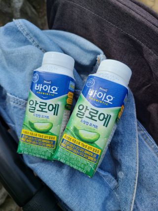 LIVE 매일바이오 알로에 드링킹 요거트 — 5점을 준 리뷰어가 2022년 4월 올린 사용 사진