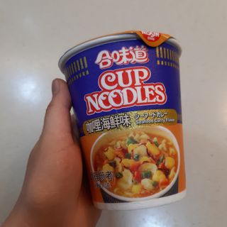 NISSIN 닛신 컵누들  4종 - 씨푸드오리지날, 씨푸드 스파이시, 씨푸드 커리, 씨푸드 XO소스 — 5점을 준 리뷰어가 2022년 4월 올린 사용 사진
